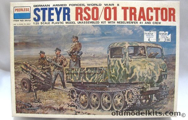 Peerless 1/35 Steyr RSO/01 Tractor with Nebelwerfer 41 and Crew, 3512 plastic model kit